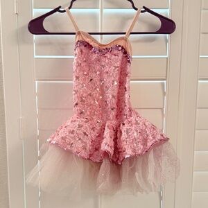 Weissman Dance Competition Pink Sparkle Costume – Style 6089 – Size SC